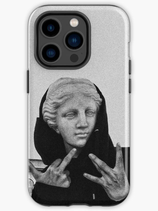 Iphone 14 Pro | Greek Statue Wearing Hoodie Iphone Case Iphone 14 Pro Iphone 14 Pro