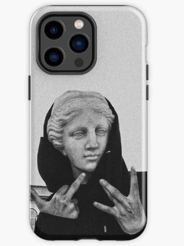 Iphone 14 Pro Max | Greek Statue Wearing Hoodie Iphone Case Iphone 14 Pro Max Iphone 14 Pro Max