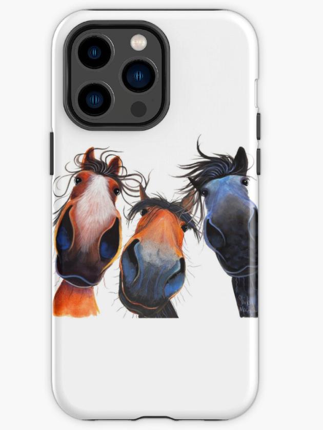 Iphone 14 Pro Max | Happy Horse Print ‘ Who Left The Gate Open ? ‘ By Shirley Macarthur Iphone Case Iphone 14 Pro Max Iphone 14 Pro Max