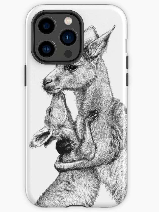 Iphone 14 Pro Max | Kangaroo Cuddle – Mother And Baby Roo Iphone Case Iphone 14 Pro Max Iphone 14 Pro Max