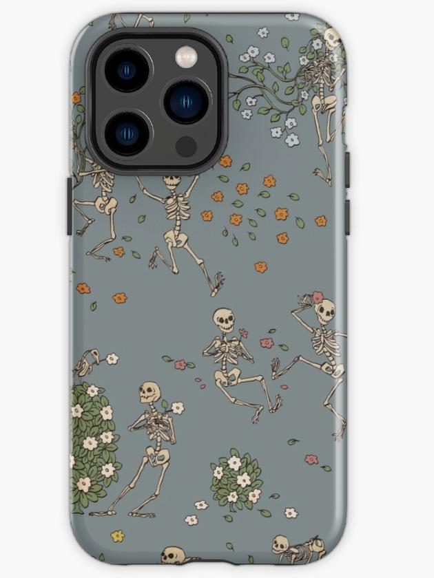 Iphone 14 Pro Max | Skeletons With Garlands Iphone Case Iphone 14 Pro Max Iphone 14 Pro Max