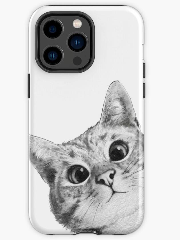 Iphone 14 Pro Max | Sneaky Cat Iphone Case Iphone 14 Pro Max Iphone 14 Pro Max