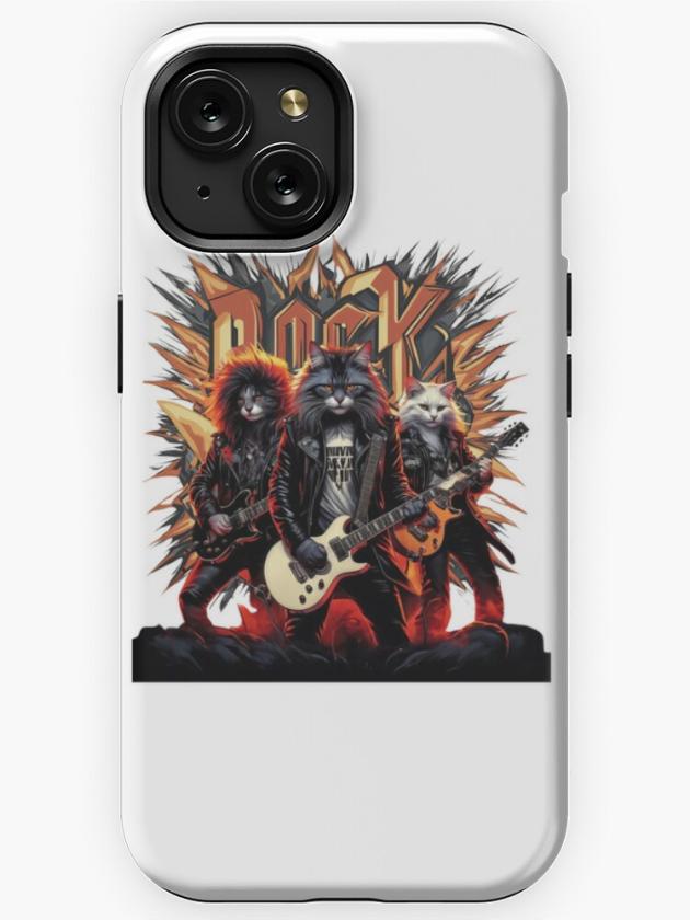 Iphone 15 | Black Cat Rock N Roll  Iphone Case Iphone 15 Iphone 15