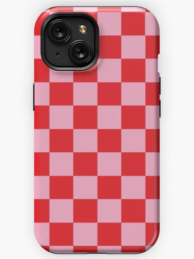 Iphone 15 | Checkered Pink And Red Iphone Case Iphone 15 Iphone 15