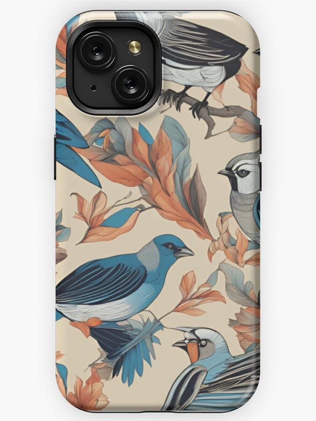 Iphone 15 | Fauna Pattern (Birds Pattern Design) Iphone Case Iphone 15 Iphone 15