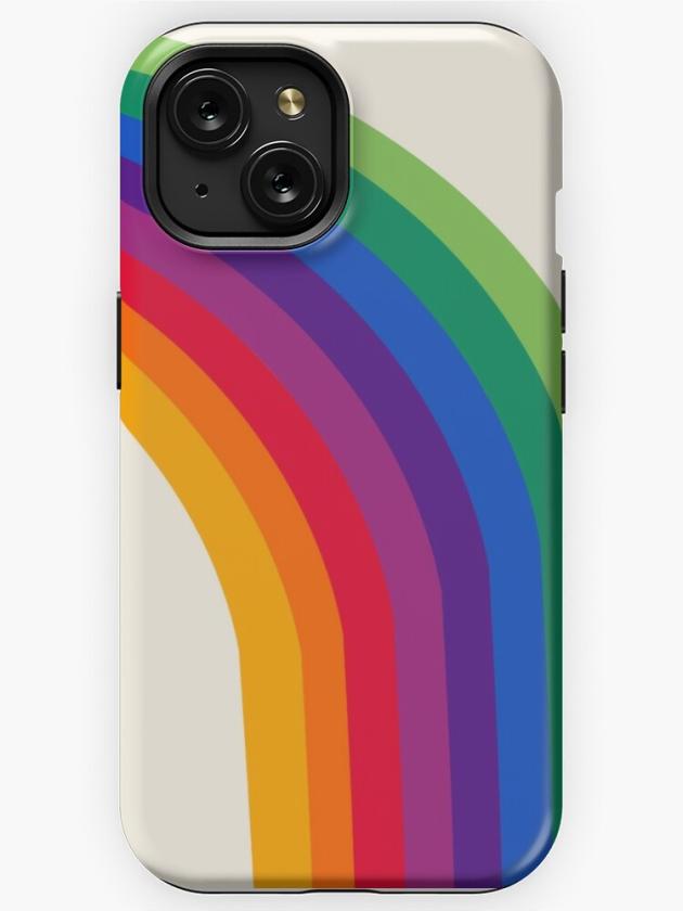 Iphone 15 | Groovy – Rainbow 70S 1970S Style Retro Throwback Minimal Happy Hippie Art Decor Iphone Case Iphone 15 Iphone 15