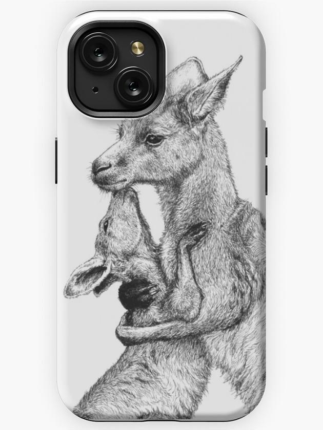 Iphone 15 | Kangaroo Cuddle – Mother And Baby Roo Iphone Case Iphone 15 Iphone 15