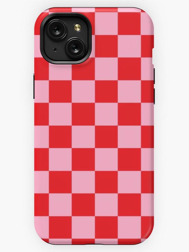 Iphone 15 Plus | Checkered Pink And Red Iphone Case Iphone 15 Plus Iphone 15 Plus