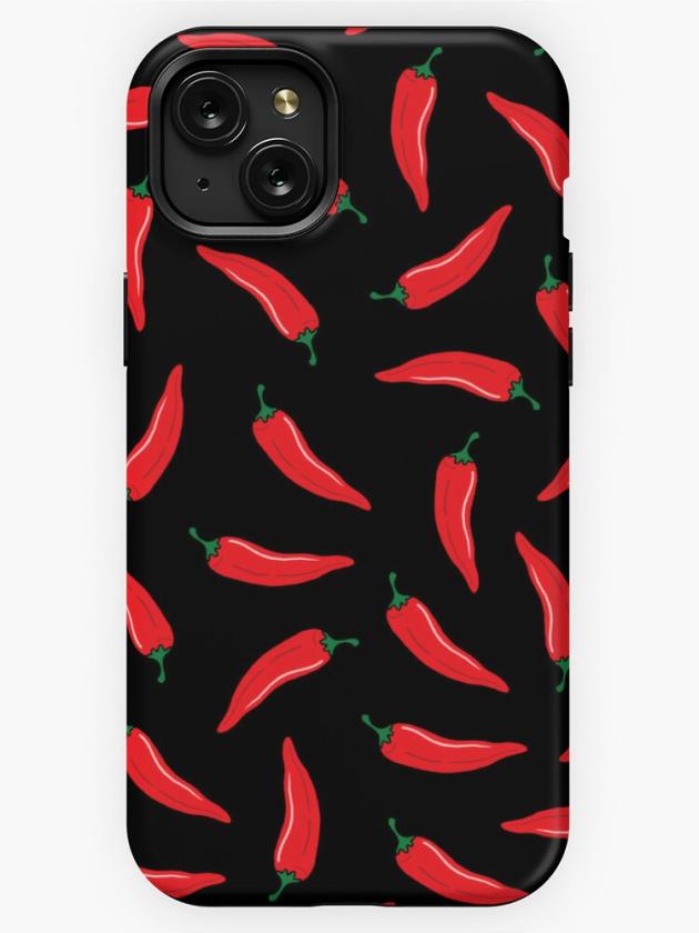 Iphone 15 Plus | Chilli Pepper – Black Background Iphone Case Iphone 15 Plus Iphone 15 Plus