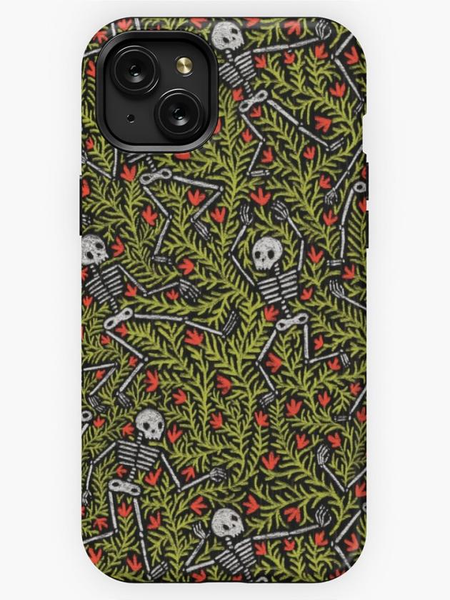 Iphone 15 Plus | Dancing Skeletons Pattern Iphone Case Iphone 15 Plus Iphone 15 Plus