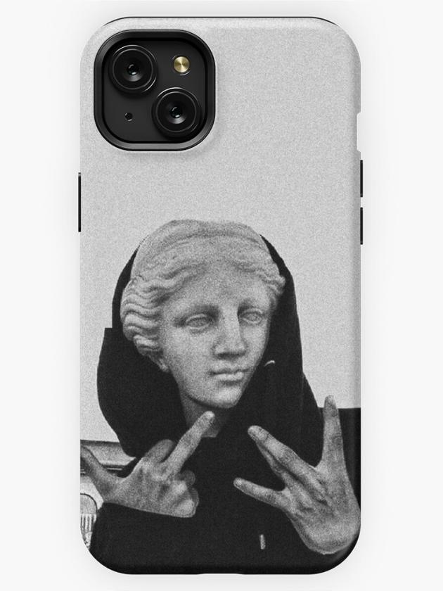 Iphone 15 Plus | Greek Statue Wearing Hoodie Iphone Case Iphone 15 Plus Iphone 15 Plus