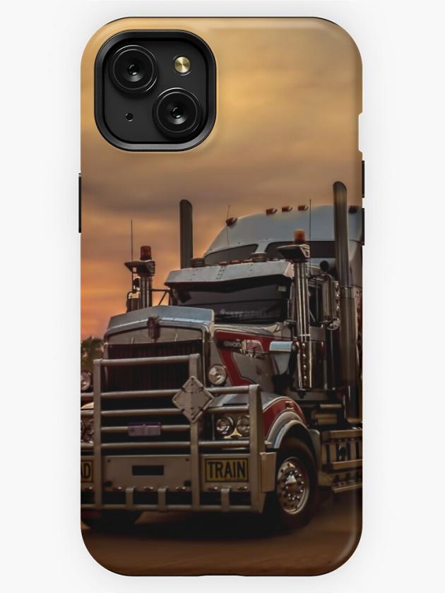 Iphone 15 Plus | Prime Mover Kenworth Truck At Sunset Iphone Case Iphone 15 Plus Iphone 15 Plus