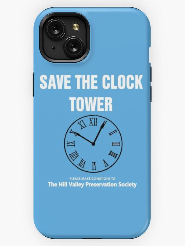 Iphone 15 Plus | Save The Clock Tower (Back To The Future Print) Iphone Case Iphone 15 Plus Iphone 15 Plus