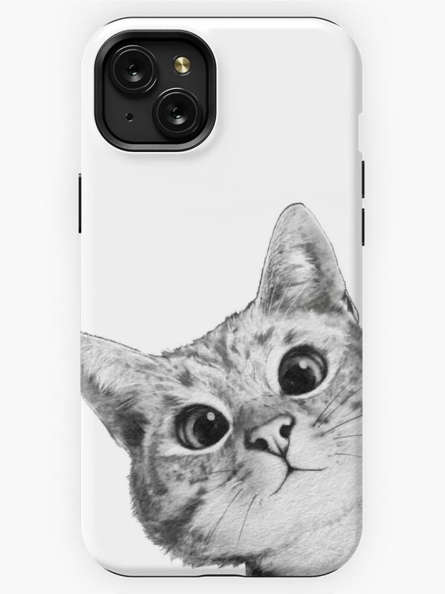 Iphone 15 Plus | Sneaky Cat Iphone Case Iphone 15 Plus Iphone 15 Plus