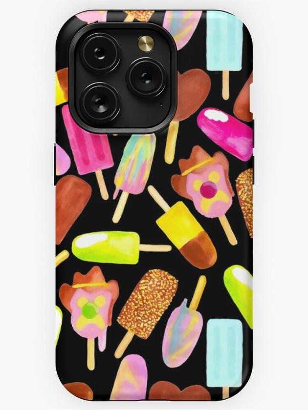 Iphone 15 Pro | Aussie Ice Creams | Scatter | Black Iphone Case Iphone 15 Pro Iphone 15 Pro