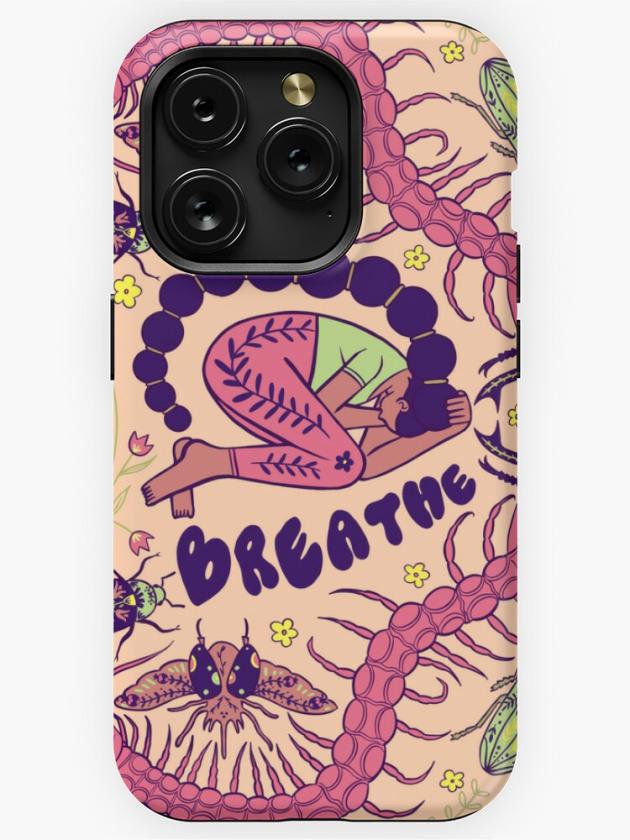 Iphone 15 Pro | Breathe: Anxiety & Insects Colorful Iphone Case Iphone 15 Pro Iphone 15 Pro