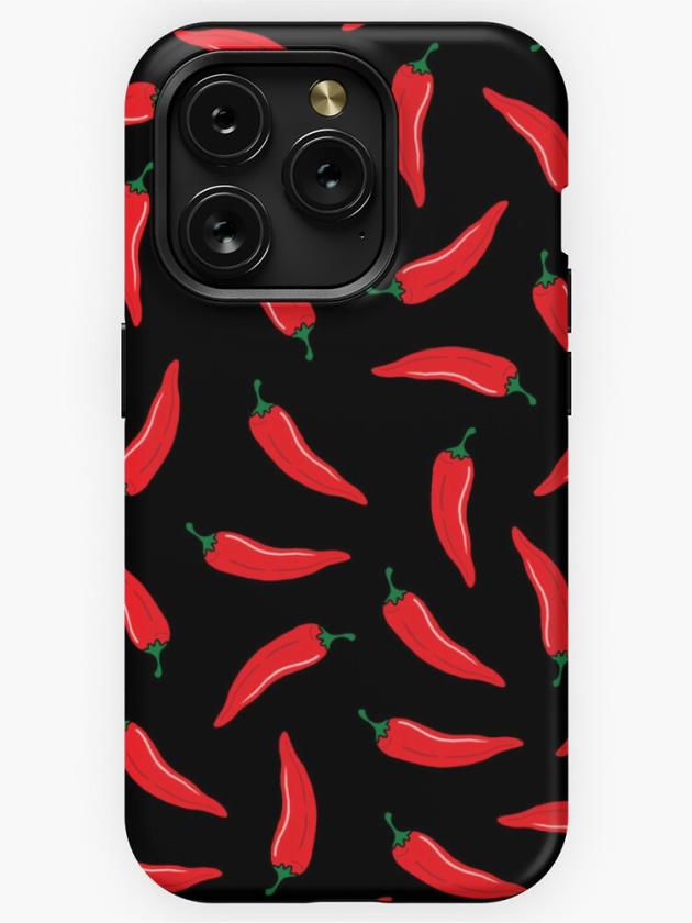 Iphone 15 Pro | Chilli Pepper – Black Background Iphone Case Iphone 15 Pro Iphone 15 Pro