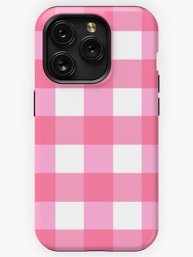 Iphone 15 Pro | Gingham – Candy Pink Iphone Case Iphone 15 Pro Iphone 15 Pro