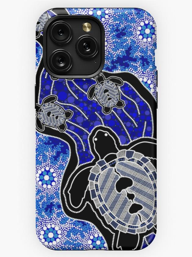 Iphone 15 Pro Max | Authentic Aboriginal Art – Baby Sea Turtles Iphone Case Iphone 15 Pro Max Iphone 15 Pro Max