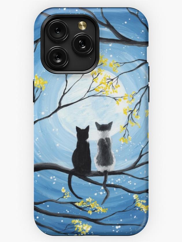 Iphone 15 Pro Max | Cats Full Moon  Iphone Case Iphone 15 Pro Max Iphone 15 Pro Max