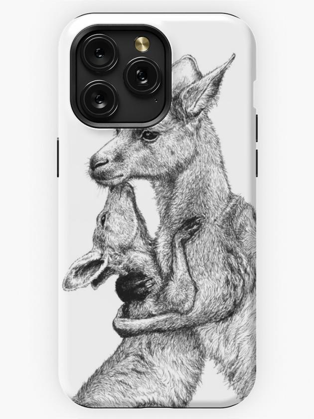 Iphone 15 Pro Max | Kangaroo Cuddle – Mother And Baby Roo Iphone Case Iphone 15 Pro Max Iphone 15 Pro Max