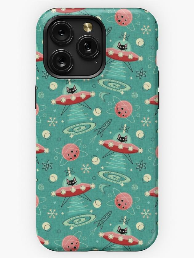 Iphone 15 Pro Max | My Kitty Drives A Ufo / Atomic Space Cat ©Studioxtine Iphone Case Iphone 15 Pro Max Iphone 15 Pro Max