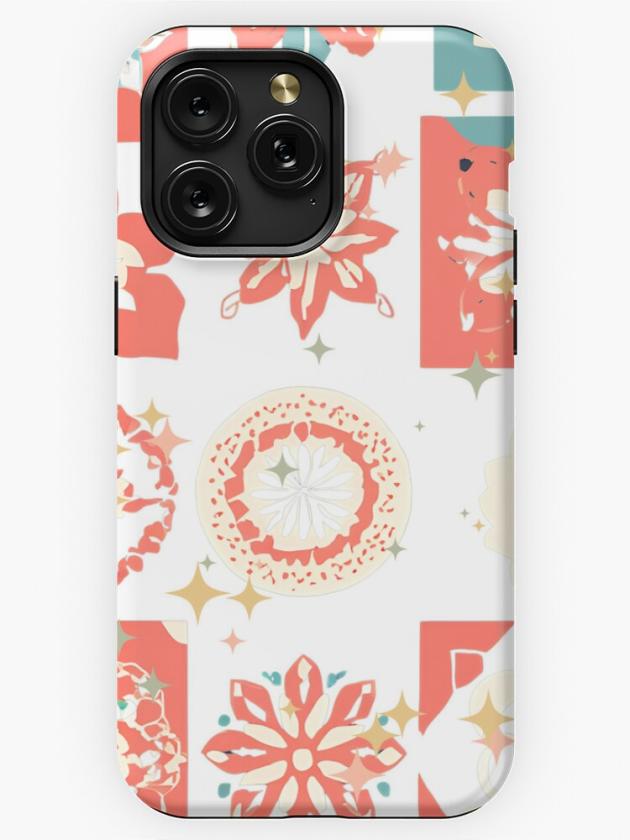 Iphone 15 Pro Max | Stars And Floral Pattern Iphone Case Iphone 15 Pro Max Iphone 15 Pro Max