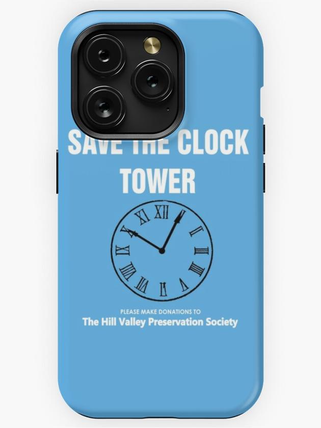 Iphone 15 Pro | Save The Clock Tower (Back To The Future Print) Iphone Case Iphone 15 Pro Iphone 15 Pro