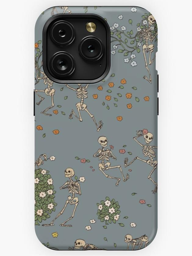 Iphone 15 Pro | Skeletons With Garlands Iphone Case Iphone 15 Pro Iphone 15 Pro