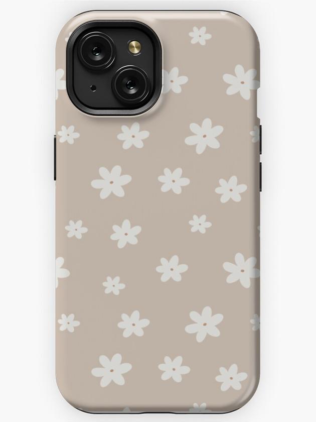 Iphone 15 | Simple Daisy Pattern –  White Daisy’s  Iphone Case Iphone 15 Iphone 15