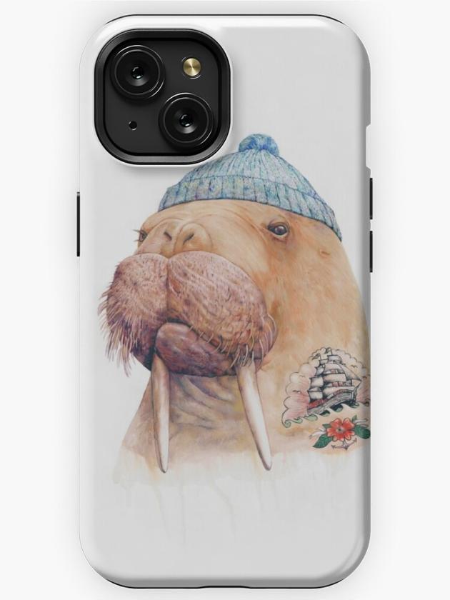 Iphone 15 | Tattooed Walrus Iphone Case Iphone 15 Iphone 15