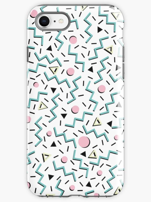 Iphone 8 | Back To The 80’s Eighties, Funky Memphis Pattern Design Iphone Case Iphone 8 Iphone 8