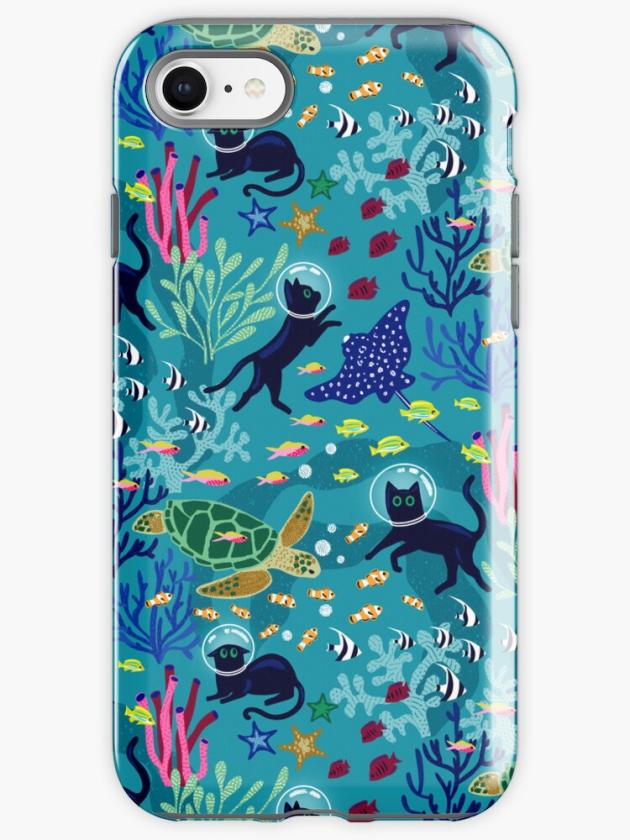 Iphone 8 | Feline Seabed Exploration Iphone Case Iphone 8 Iphone 8