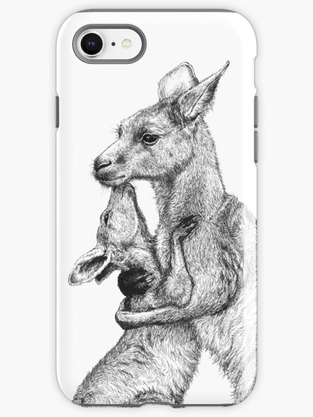 Iphone 8 | Kangaroo Cuddle – Mother And Baby Roo Iphone Case Iphone 8 Iphone 8