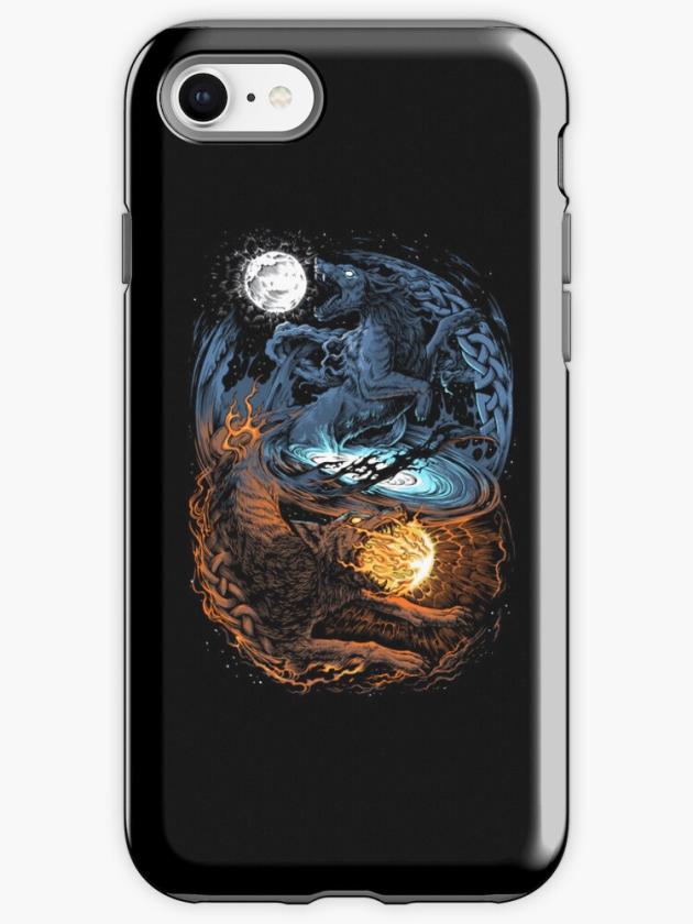 Iphone 8 | Norse Wolf Viking Mythology Hati Skoll Ragnarok Wolves Iphone Case Iphone 8 Iphone 8