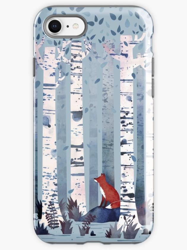 Iphone 8 | The Birches (In Blue) Iphone Case Iphone 8 Iphone 8