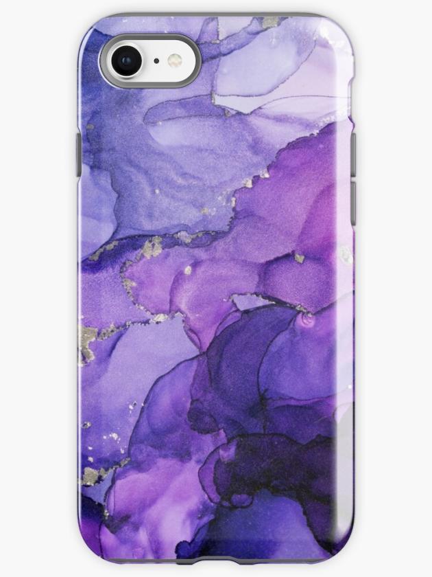 Iphone 8 | Violet Magenta Chrome Abstract Ink Iphone Case Iphone 8 Iphone 8