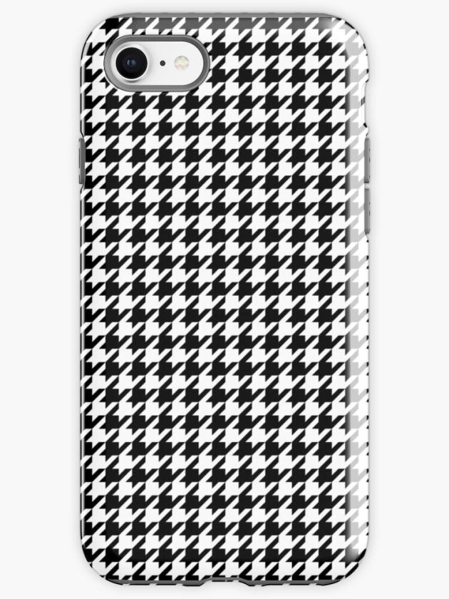 Iphone Se | Houndstooth Black And White Checkered Iphone Case Iphone Cases Iphone Se