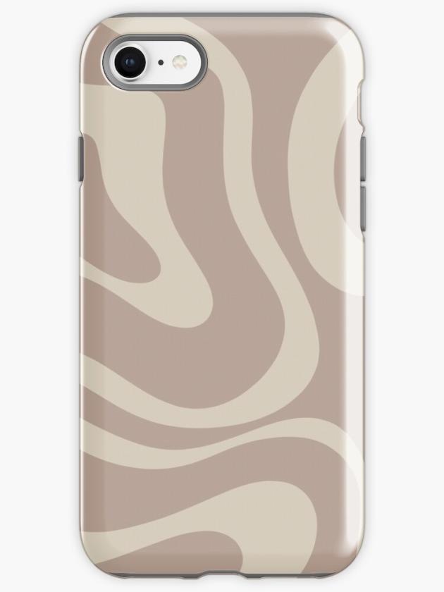 Iphone Se | Liquid Swirl Retro Abstract Pattern In Creamy Cocoa Iphone Case Iphone Cases Iphone Se