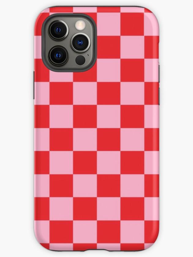 Iphone 12 Pro | Checkered Pink And Red Iphone Case Iphone 12 Pro Iphone 12 Pro