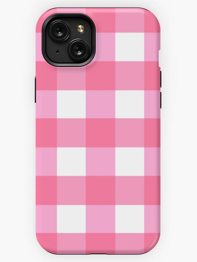 Iphone 15 Plus | Gingham – Candy Pink Iphone Case Iphone 15 Plus Iphone 15 Plus