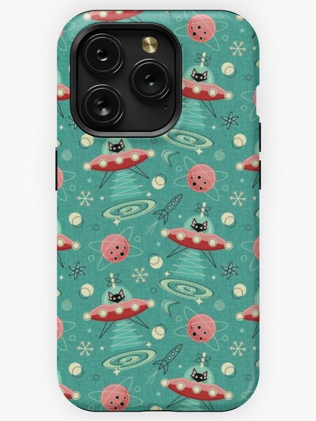 Iphone 15 Pro | My Kitty Drives A Ufo / Atomic Space Cat ©Studioxtine Iphone Case Iphone 15 Pro Iphone 15 Pro