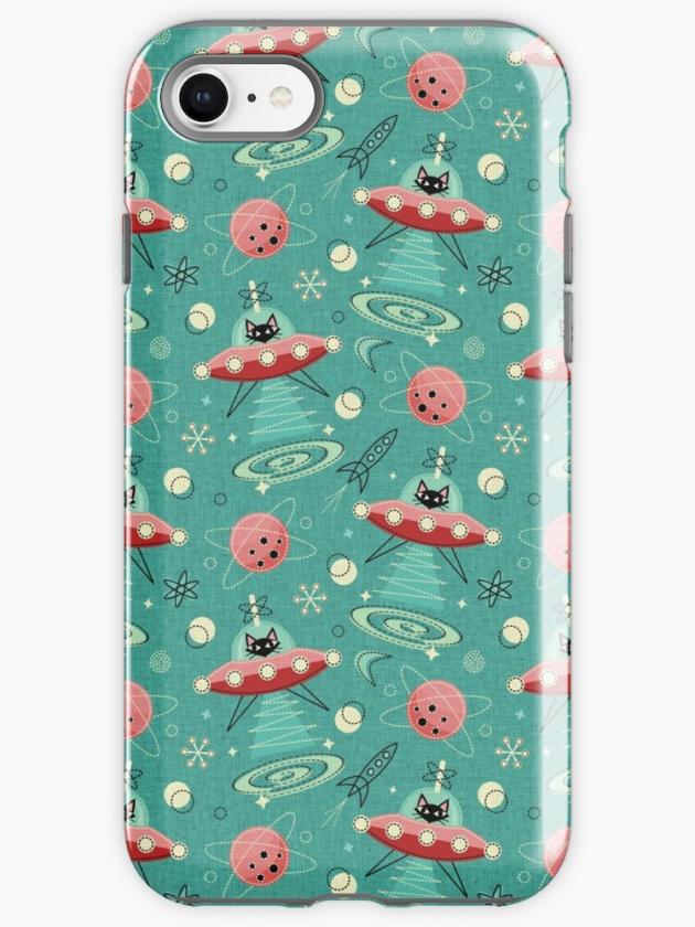 Iphone Se | My Kitty Drives A Ufo / Atomic Space Cat ©Studioxtine Iphone Case Iphone Cases Iphone Se